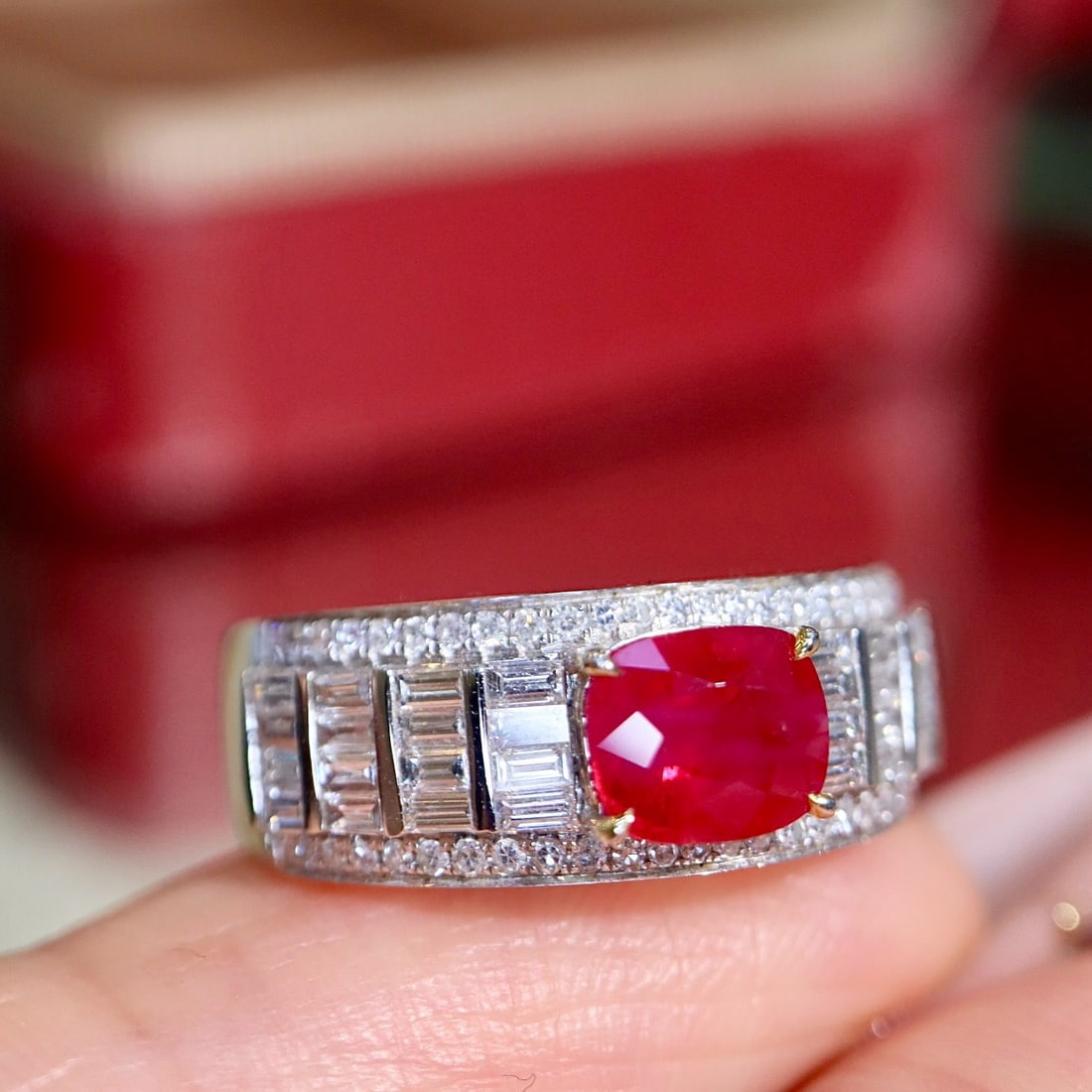14k Gold 1.78 Ctw Natural Ruby & Diamond Ring - 5