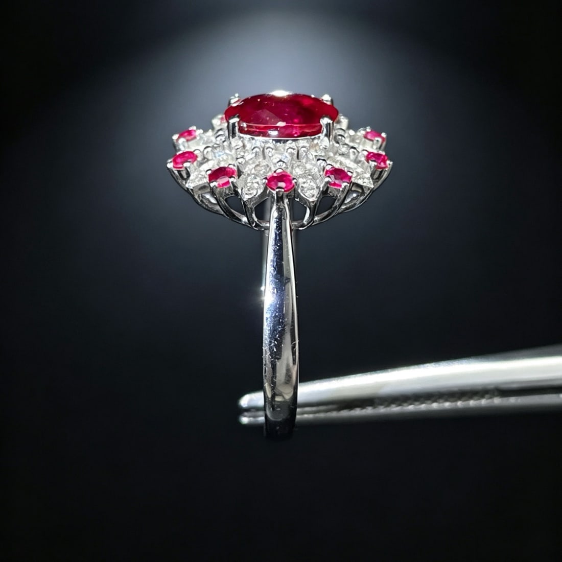 14k Gold 1.25 Ctw Natural Ruby & Diamond Ring - 4