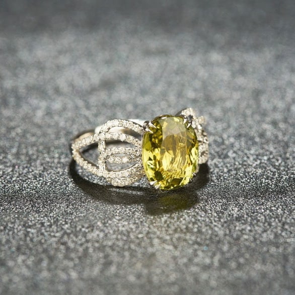 14k Gold 3.39 Ctw Natural Tourmaline & Diamond Ring - 2