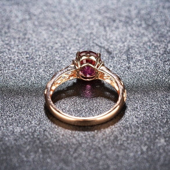 14k Gold 1.82 Ct Natural Tourmaline & Diamond Ring - 7