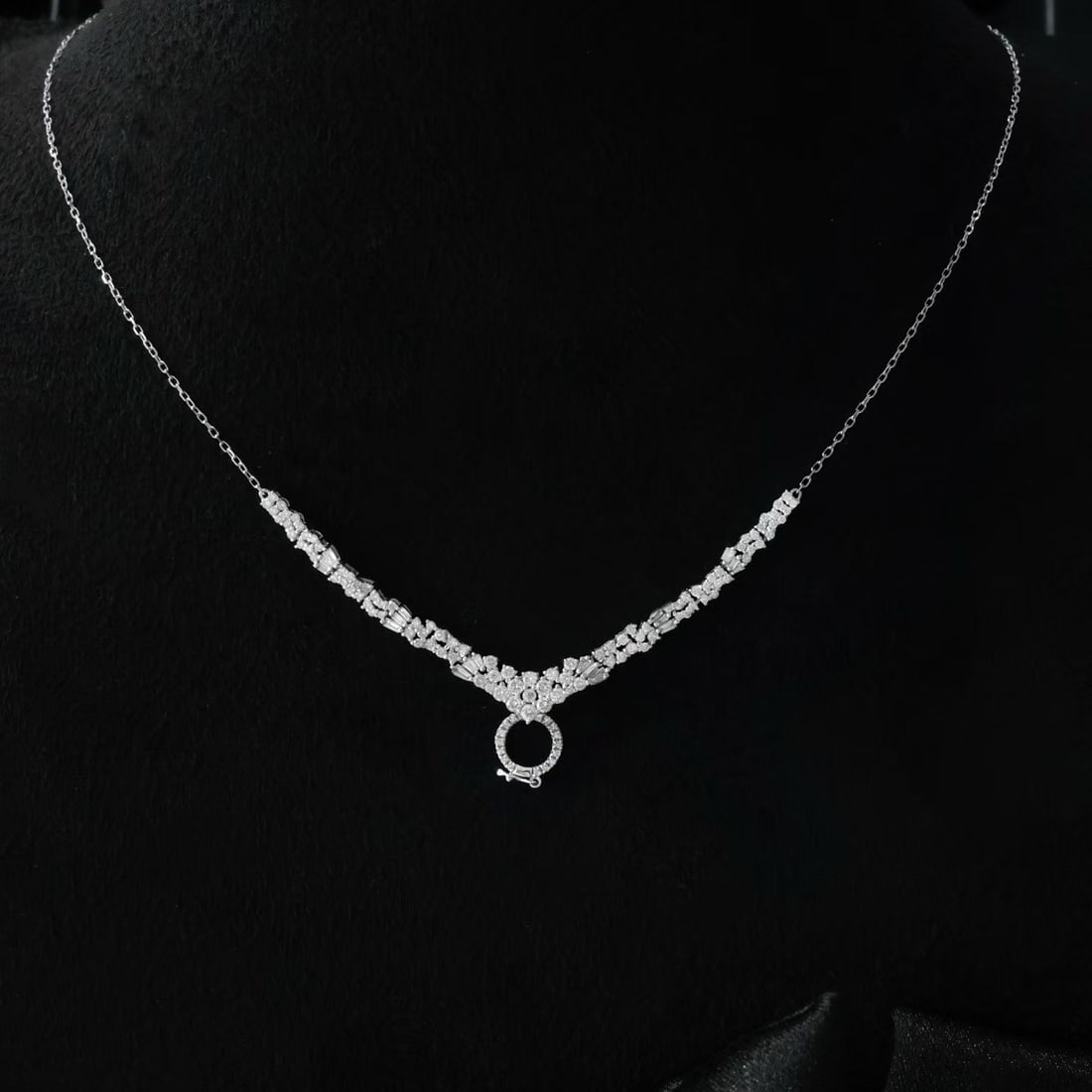 14k Gold 1.28 Ct Natural H Diamond Necklace: Ref:231194312 // gold content:14k gold // main gemstone:diamond // shape:multiple // carat weight:1. 28ct // clarity grade:vs-si // color:h // treatment:natural // Condition: New Low Estimate: