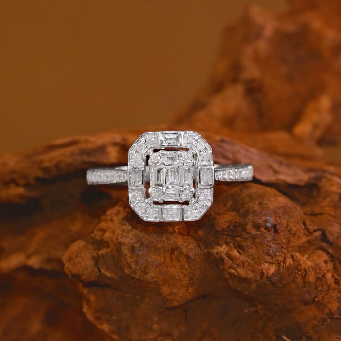 14k Gold 0.42 Ct Natural H Diamond Ring: Ref:231194316 // gold content:14k gold // ring size:7. 25us // // main gemstone:diamond // shape:multiple // carat weight:0. 42ct // clarity grade:vs-si // color:h // treatment:natural // Condition: