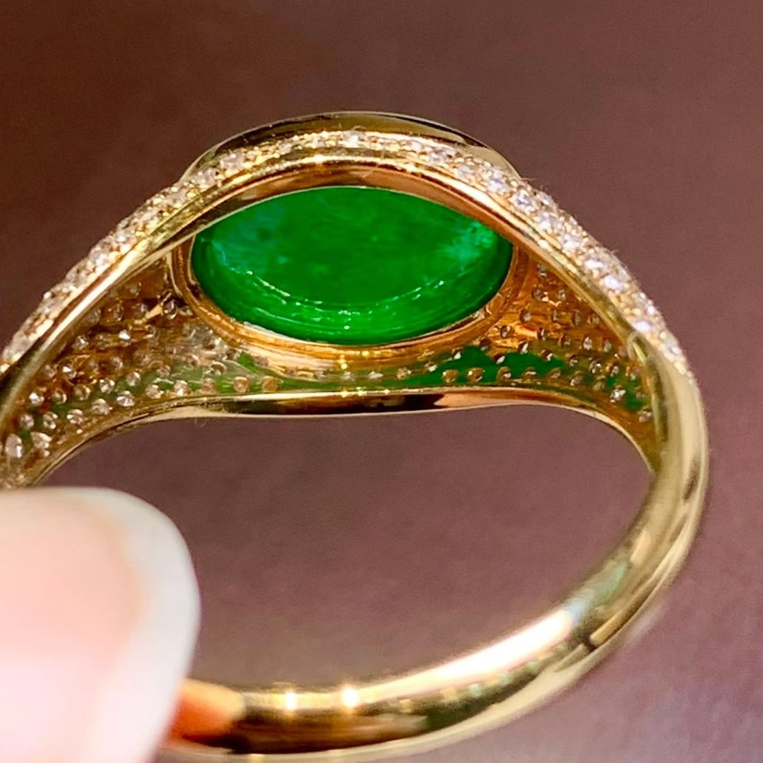 14k Gold 2.5 Ct Natural Emerald & Diamond Ring - 2