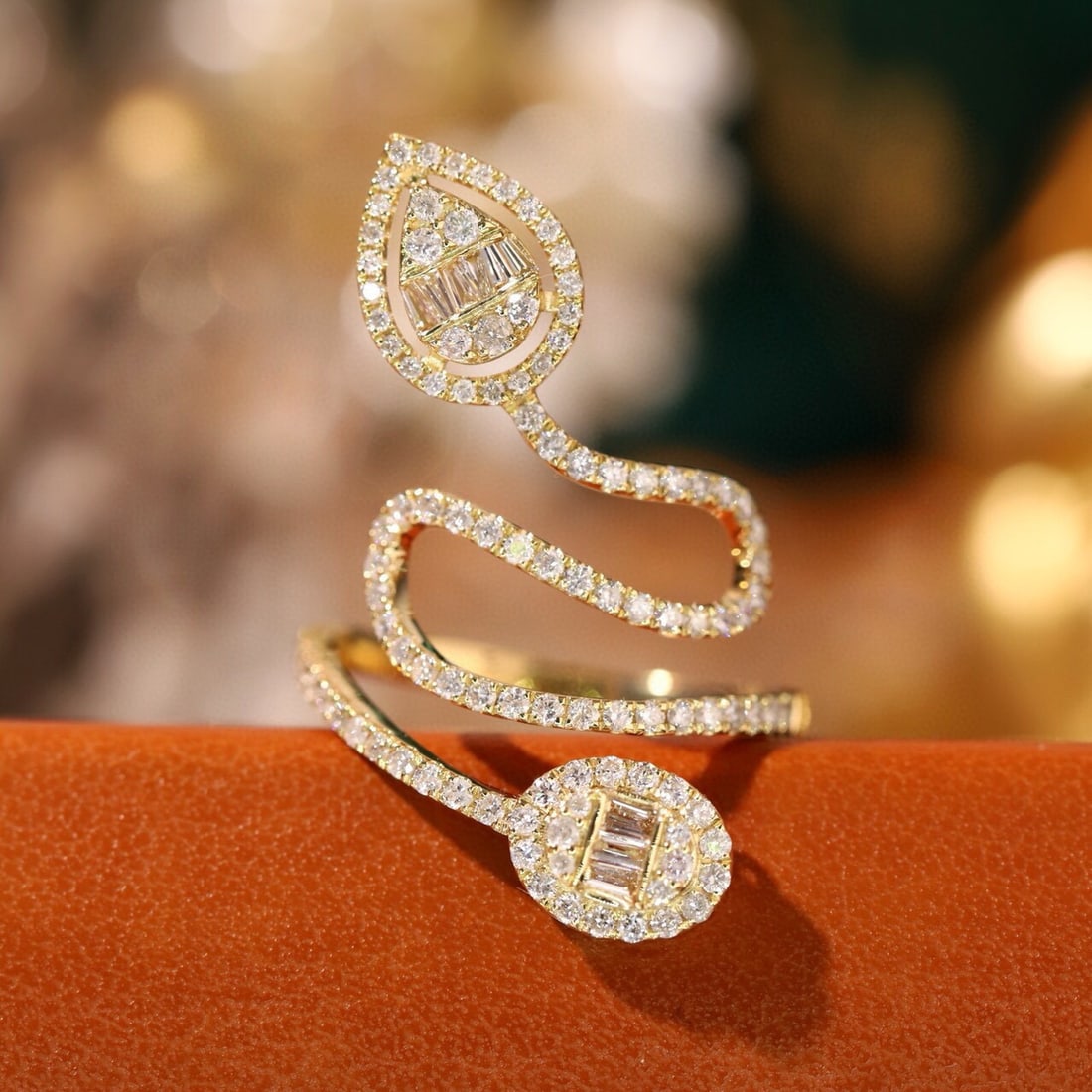 14k Gold 0.85 Ct Natural H Diamond Ring - 5