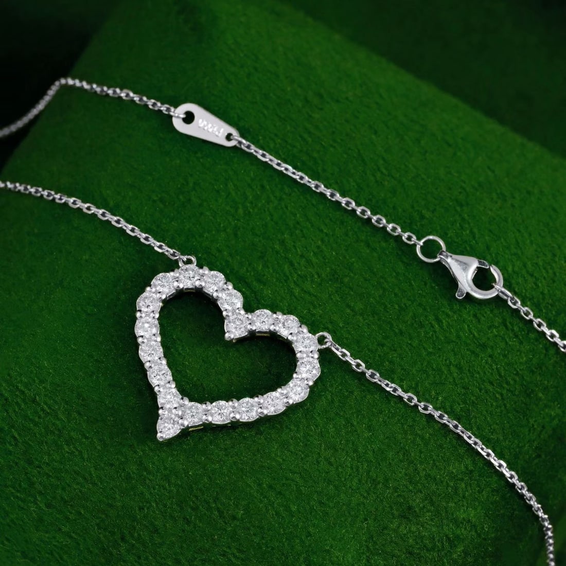 14k Gold 1 Ct Natural H Diamond Necklace - 2
