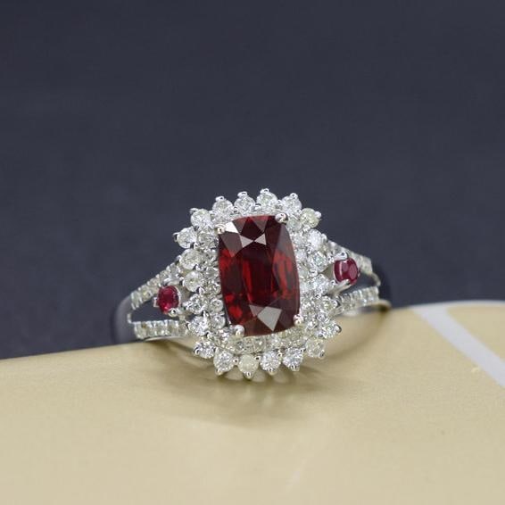 14k Gold 1.45 Ctw Natural Ruby & Diamond Ring - 3