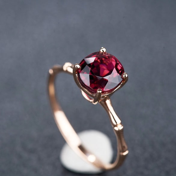 14k Gold 2.06 Ct Natural Tourmaline Ring: Ref:231196431 // gold content:14k gold // ring size:7. 25us // // main gemstone:tourmaline // shape:oval // carat weight:2. 06ct // color:red // treatment:natural // High Estimate: 3100 Low Estimate: