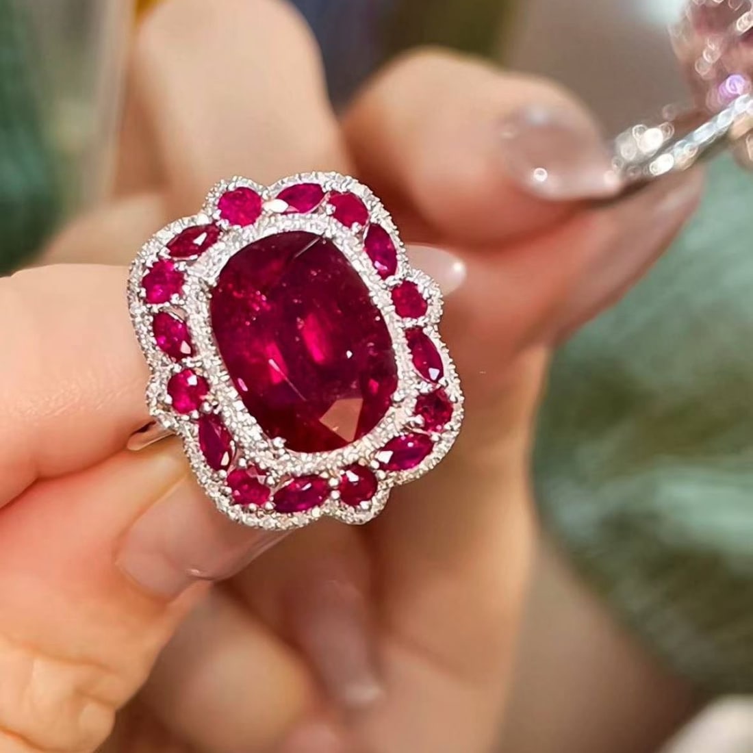 14k Gold 4.5 Ct Natural Tourmaline & Diamond Ring - 3