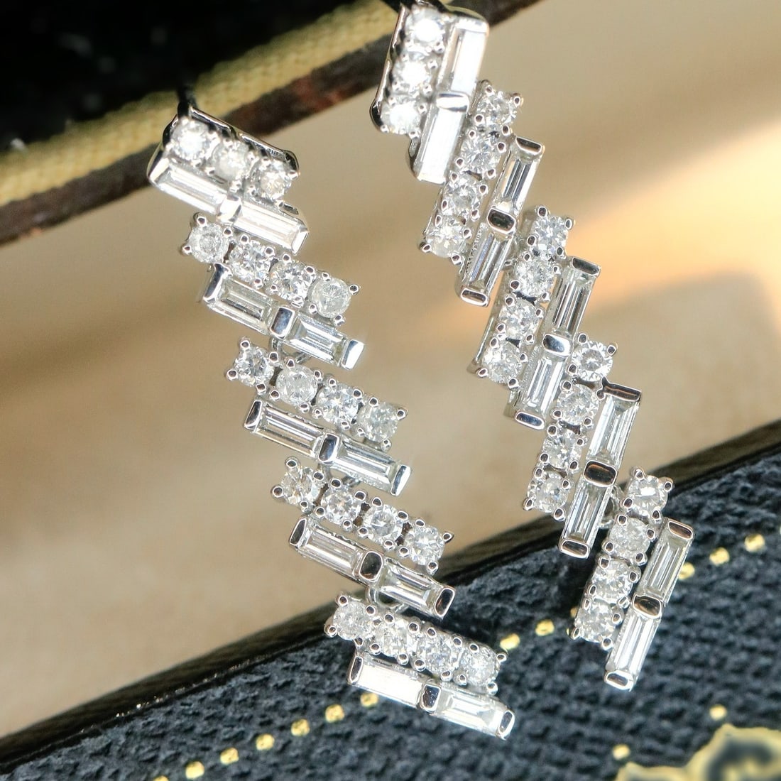14k Gold 1 Ct Natural H Diamond Earrings - 8