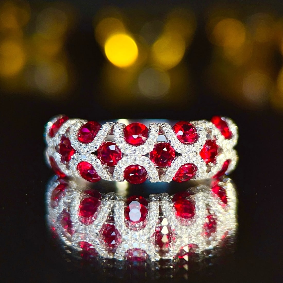 14k Gold 1.9 Ct Natural Ruby & Diamond Ring - 2