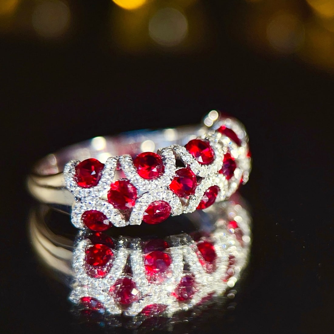 14k Gold 1.9 Ct Natural Ruby & Diamond Ring - 4
