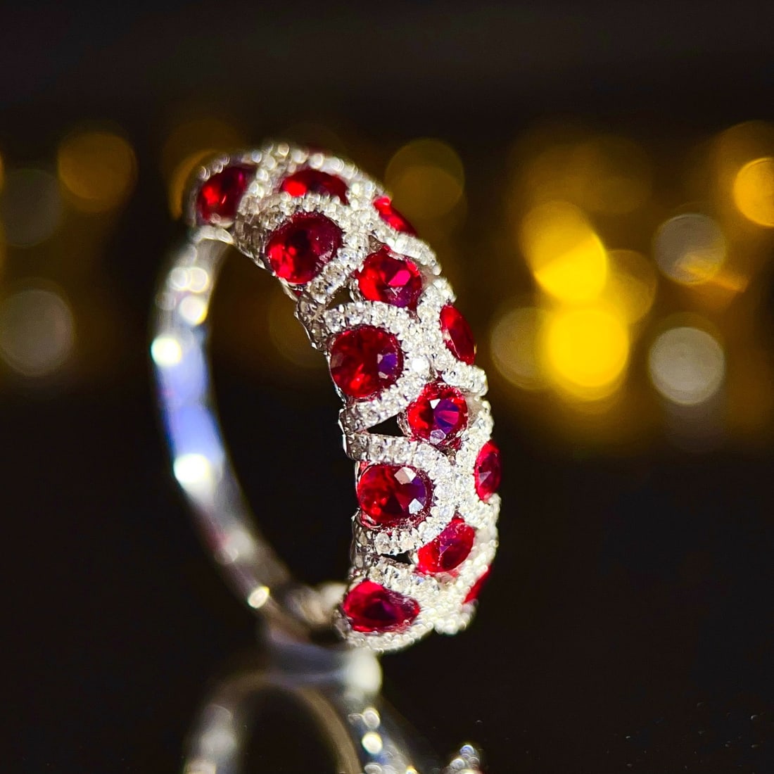 14k Gold 1.9 Ct Natural Ruby & Diamond Ring - 5