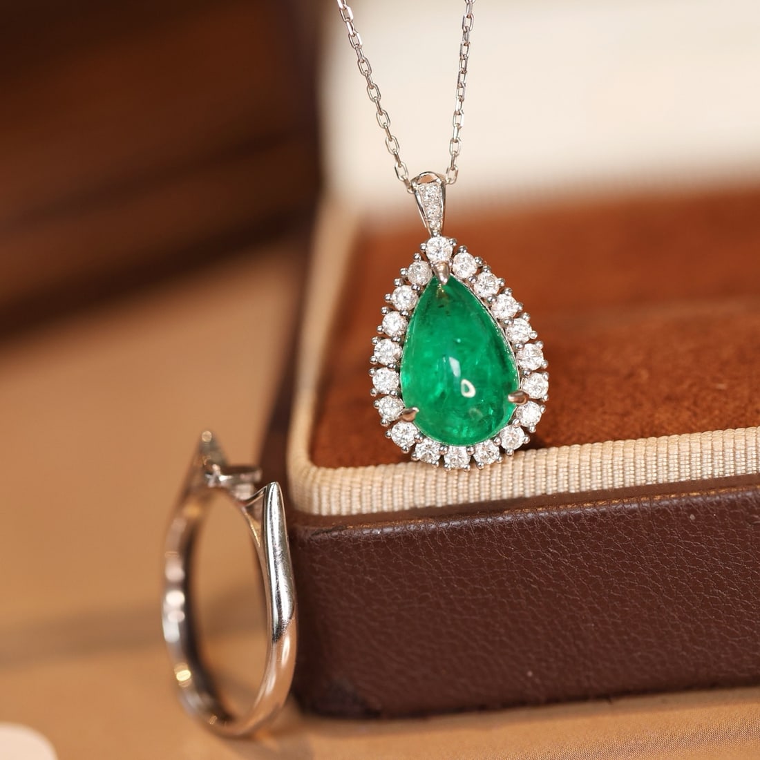 14k Gold 4.15 Ctw Natural Emerald & Diamond Ring/pendant( Without Chain ) - 4