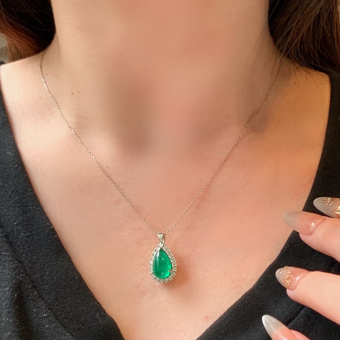 14k Gold 4.15 Ctw Natural Emerald & Diamond Ring/pendant( Without Chain ) - 6