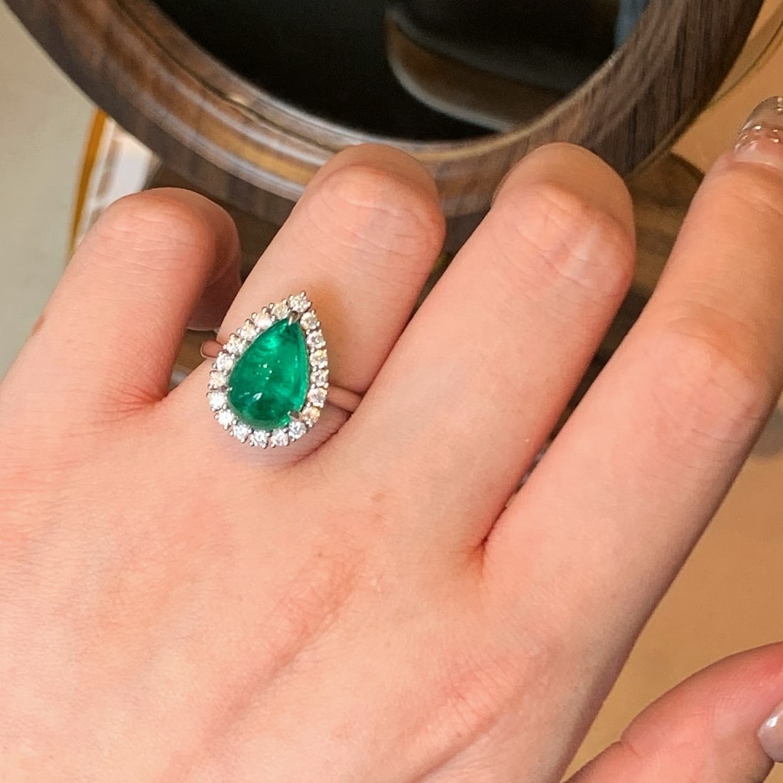 14k Gold 4.15 Ctw Natural Emerald & Diamond Ring/pendant( Without Chain ) - 7