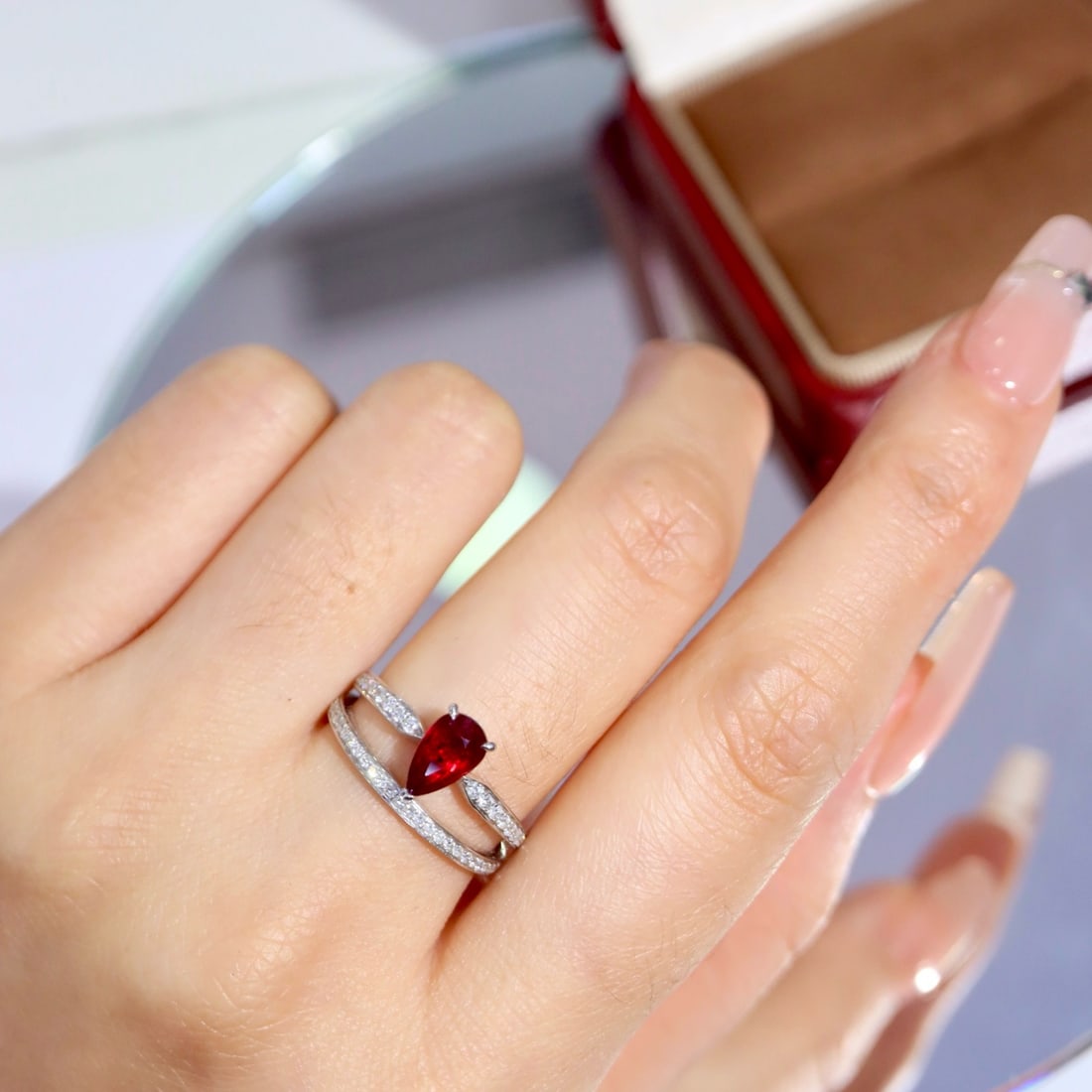 14k Gold 1.51 Ctw Natural Ruby & Diamond Ring - 8