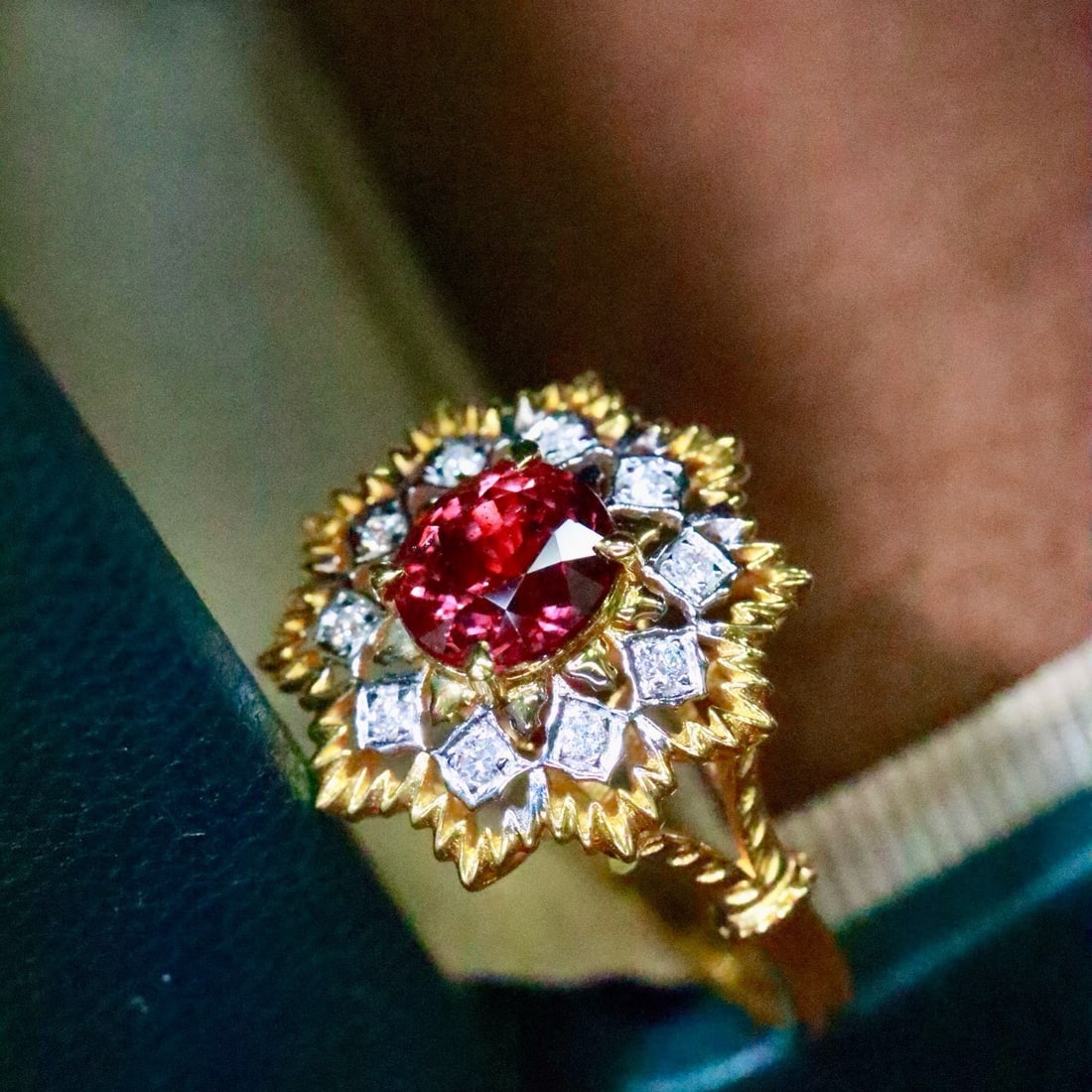 14k Gold 1.11 Ctw Natural Ruby & Diamond Ring - 4