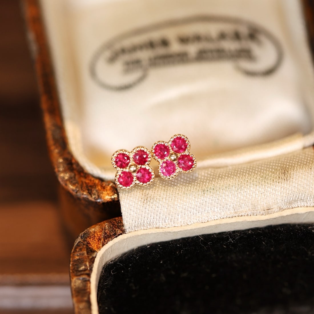 14k Gold 0.27 Ct Natural Ruby Earrings - 3