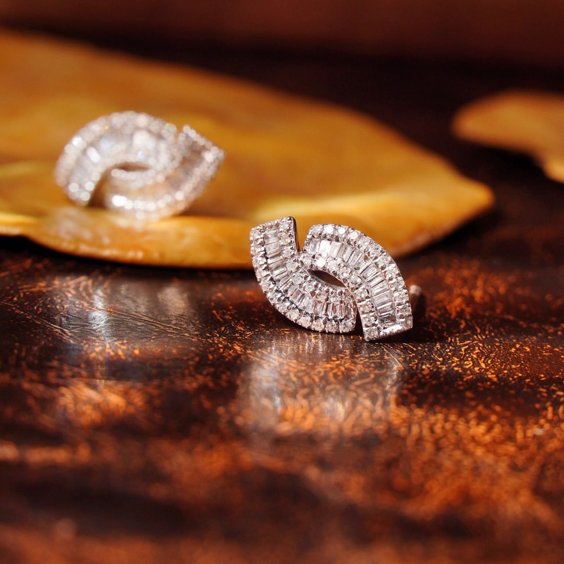 14k Gold 1.0 Ctw Natural H Diamond Jewelry Set - 3