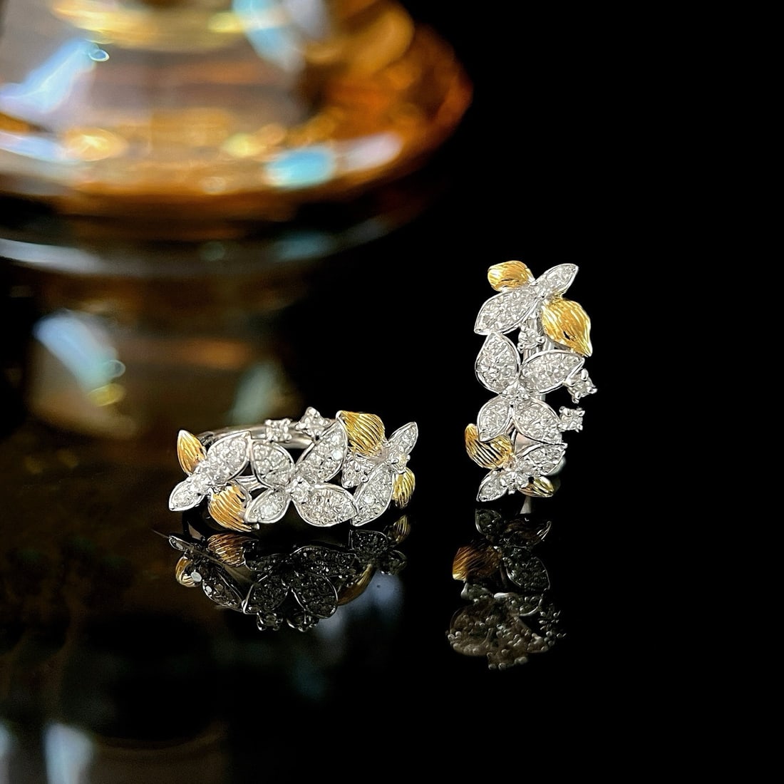 14k Gold 0.86 Ctw Natural H Diamond Jewelry Set - 3
