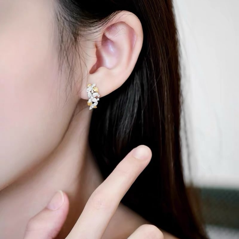 14k Gold 0.86 Ctw Natural H Diamond Jewelry Set - 6