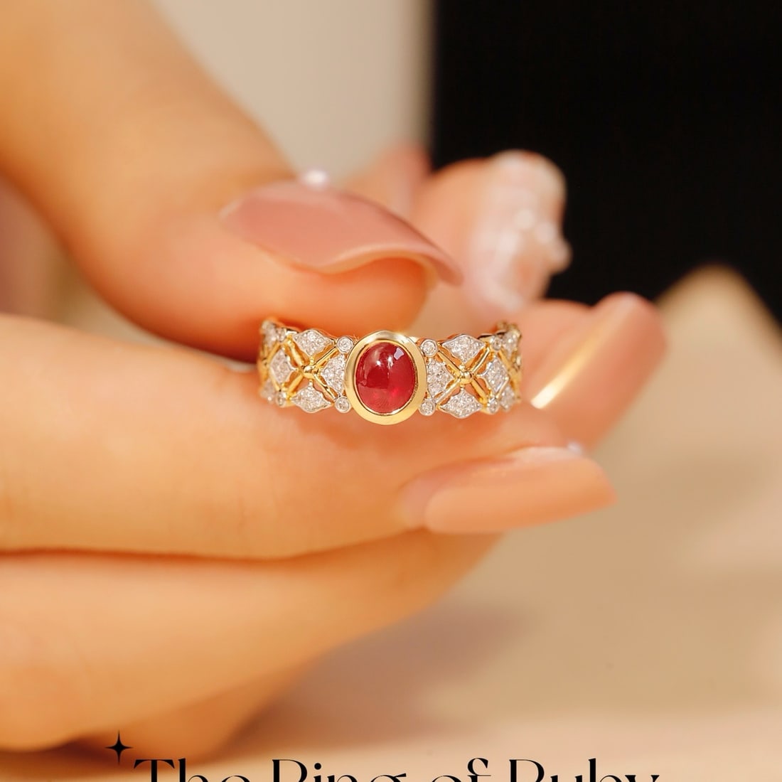 14k Gold 0.71 Ctw Natural Ruby & Diamond Ring - 4