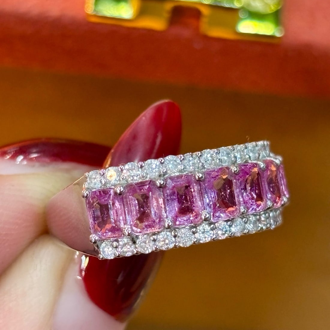 14k Gold 1.9 Ct Natural Sapphire & Diamond Ring - 2