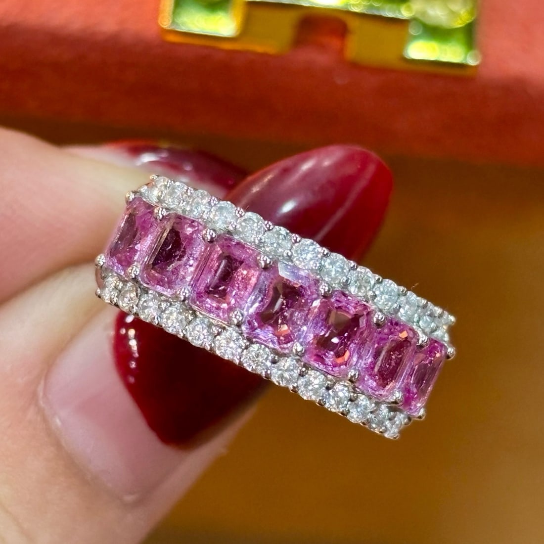 14k Gold 1.9 Ct Natural Sapphire & Diamond Ring - 3