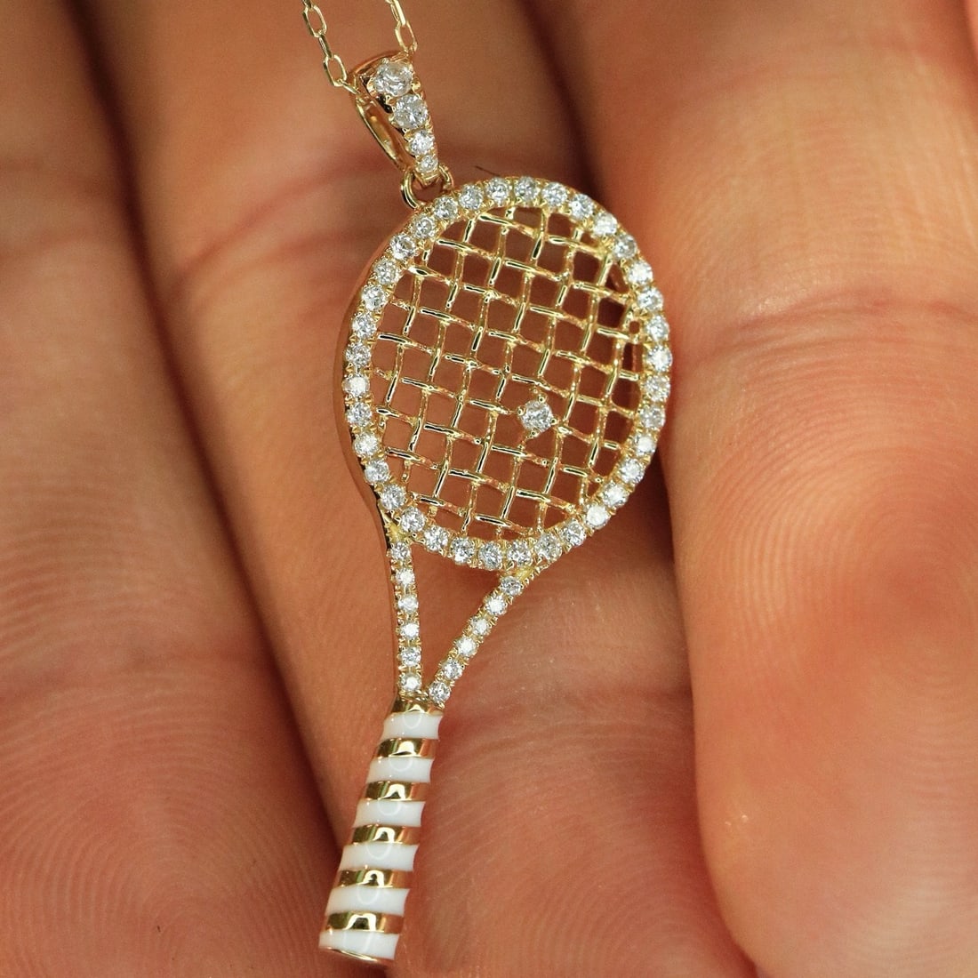 14k Gold 0.25 Ct Natural H Diamond Pendant( Without Chain ) - 8
