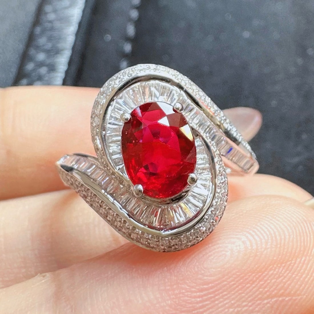 14k Gold 1.05 Ct Natural Ruby & Diamond Ring - 2