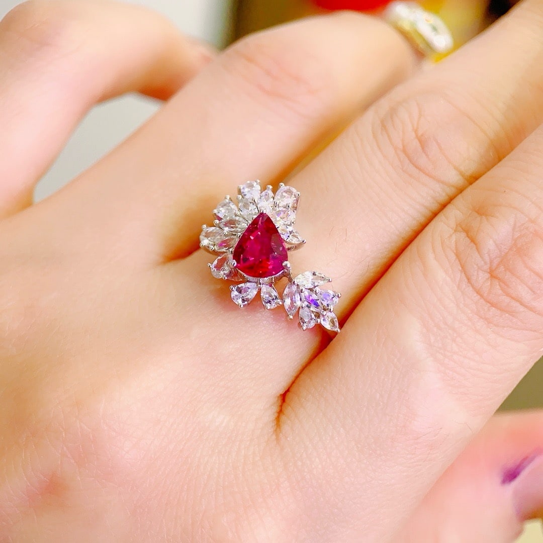 14k Gold 1.94 Ctw Natural Ruby & Sapphire Ring - 4