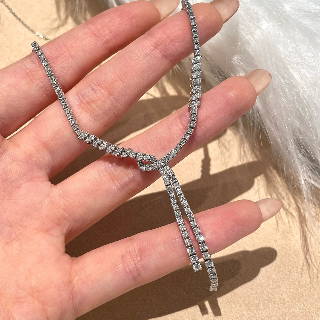 14k Gold 2.00 Ct Natural H Diamond Necklace - 4