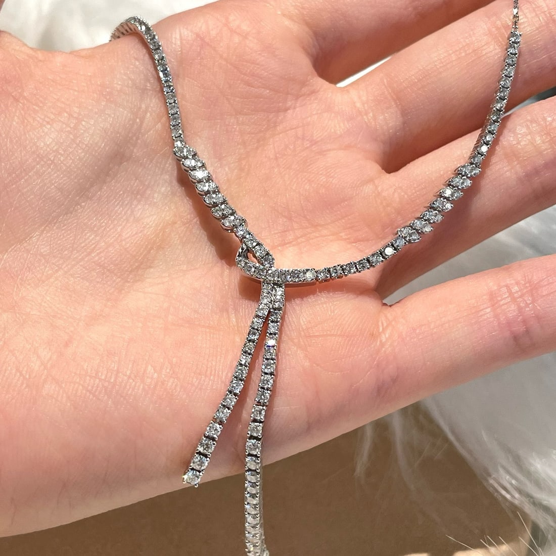 14k Gold 2.00 Ct Natural H Diamond Necklace - 6