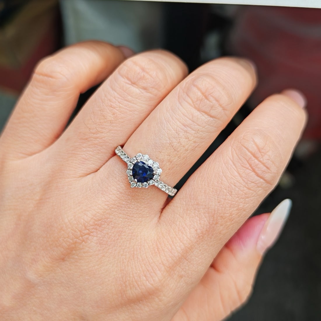 14k Gold 1.41 Ctw Natural Sapphire & Diamond Ring - 3