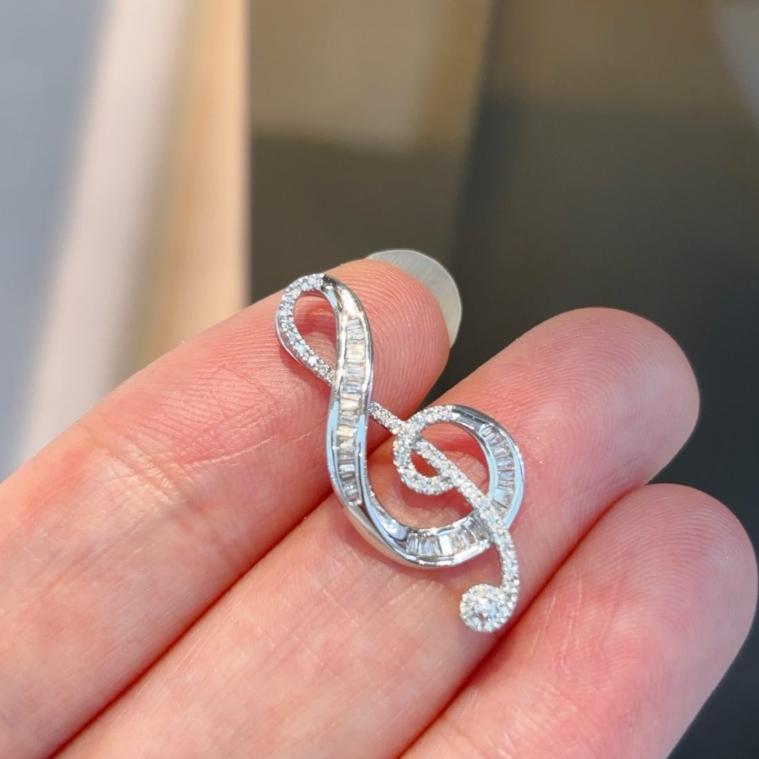 14k Gold 0.25 Ct Natural H Diamond Pendant( Without Chain ) - 3