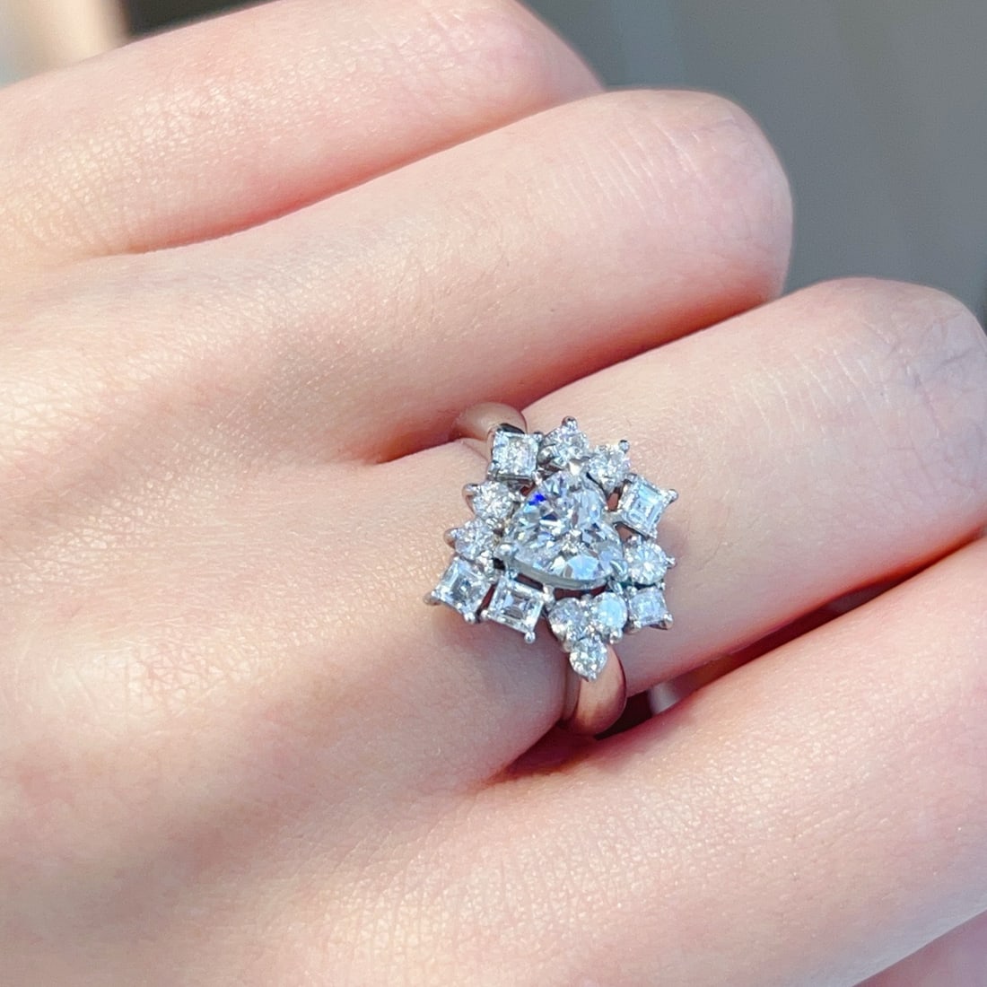 14k Gold 1.35 Ctw Natural H Diamond Ring - 4