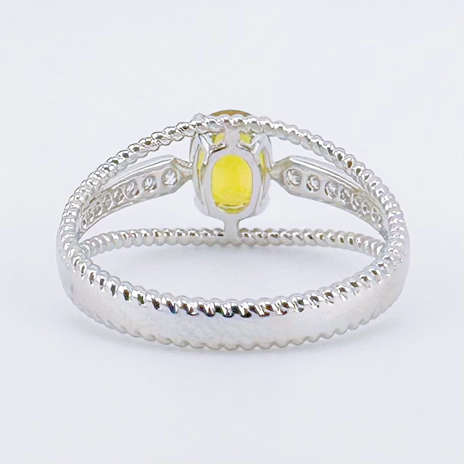 14k Gold 1.25 Ctw Natural Sapphire & Diamond Ring - 4