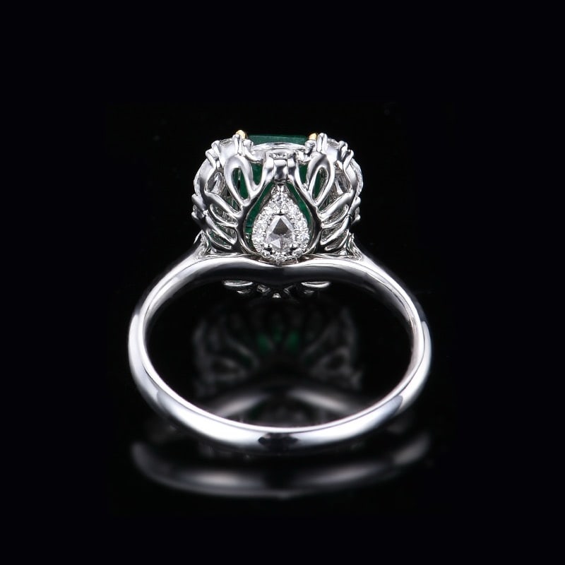 14k Gold 1.99 Ctw Natural Emerald & Diamond Ring/pendant( Without Chain ) - 6