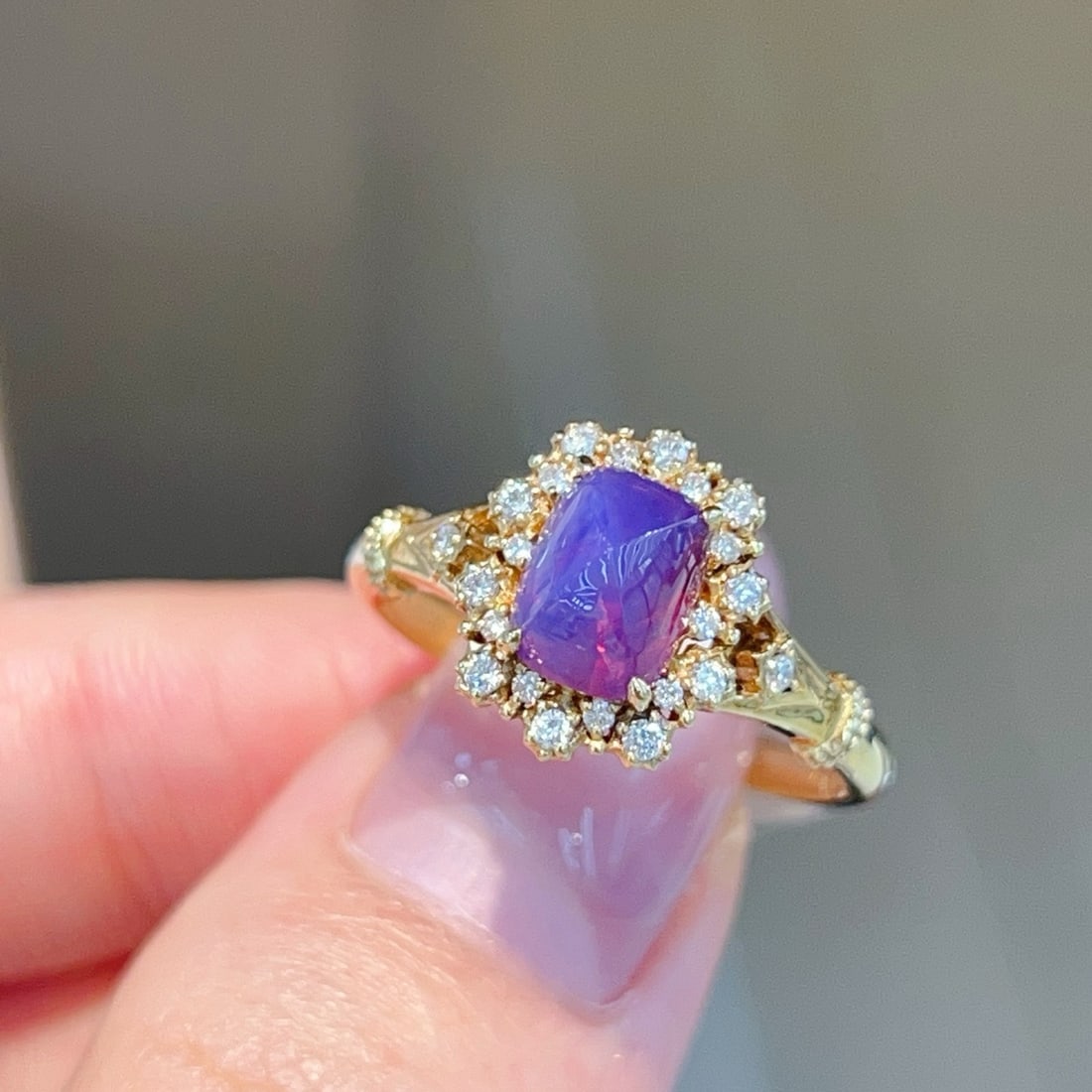 14k Gold 2.25 Ctw Natural Sapphire & Diamond Ring - 2