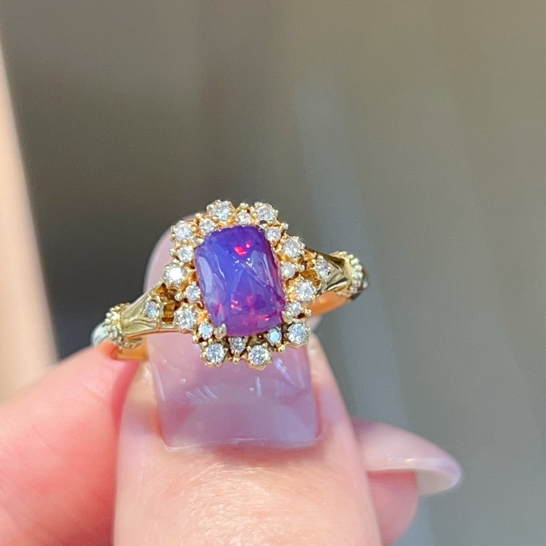 14k Gold 2.25 Ctw Natural Sapphire & Diamond Ring - 3
