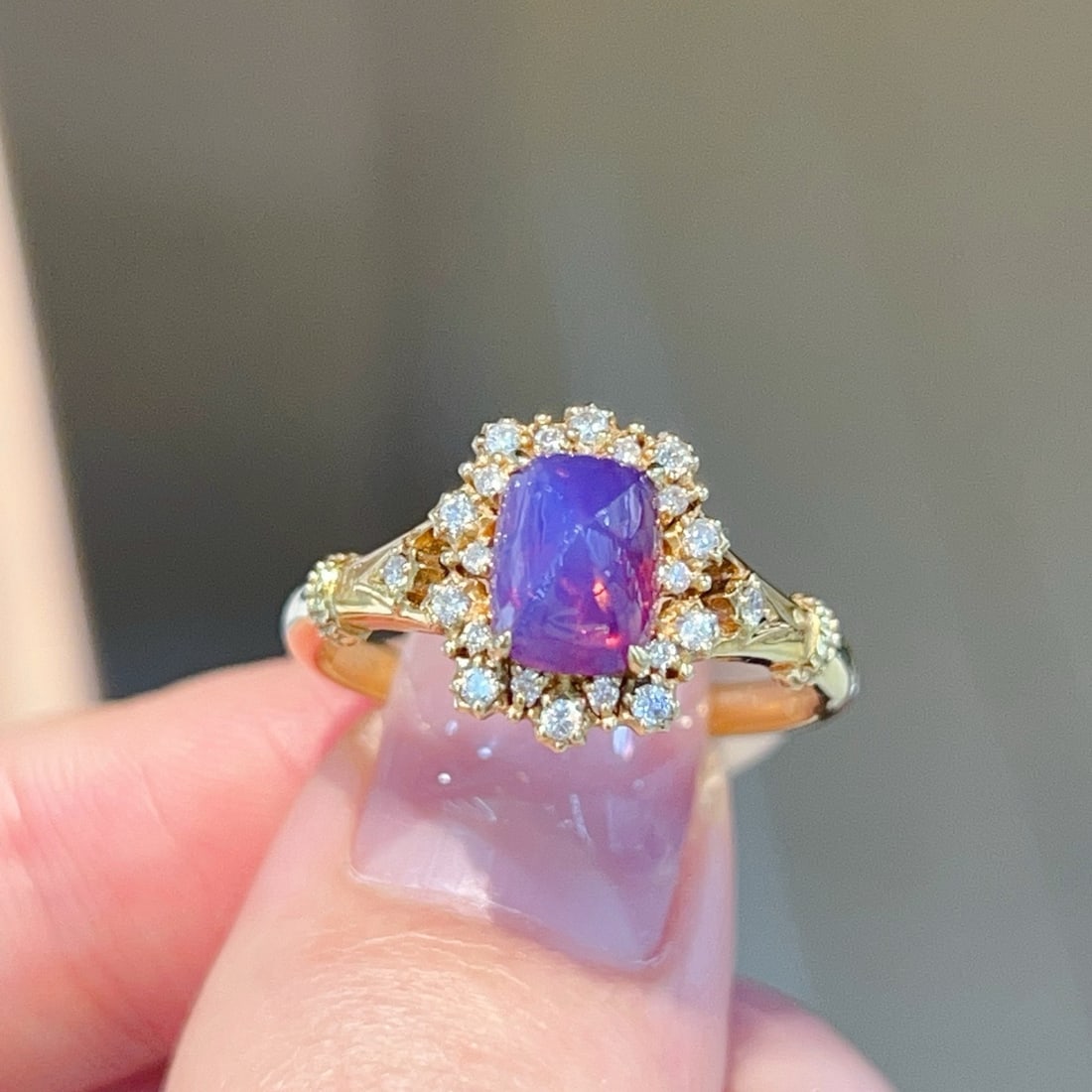 14k Gold 2.25 Ctw Natural Sapphire & Diamond Ring - 5