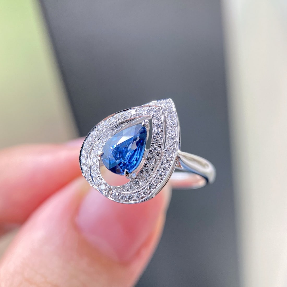 14k Gold 1.33 Ctw Natural Sapphire & Diamond Ring - 3