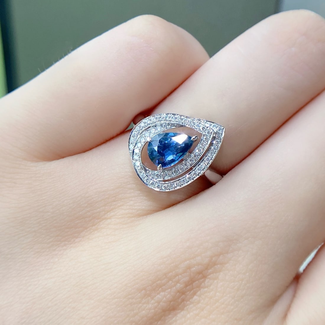 14k Gold 1.33 Ctw Natural Sapphire & Diamond Ring - 4