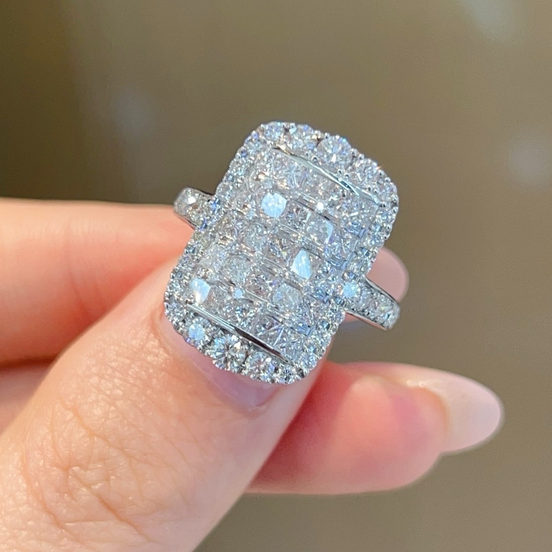 14k Gold 2 Ct Natural H Diamond Ring - 2
