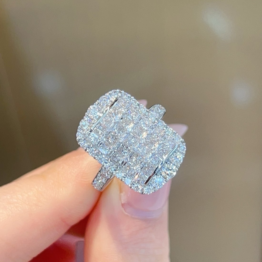 14k Gold 2 Ct Natural H Diamond Ring - 3
