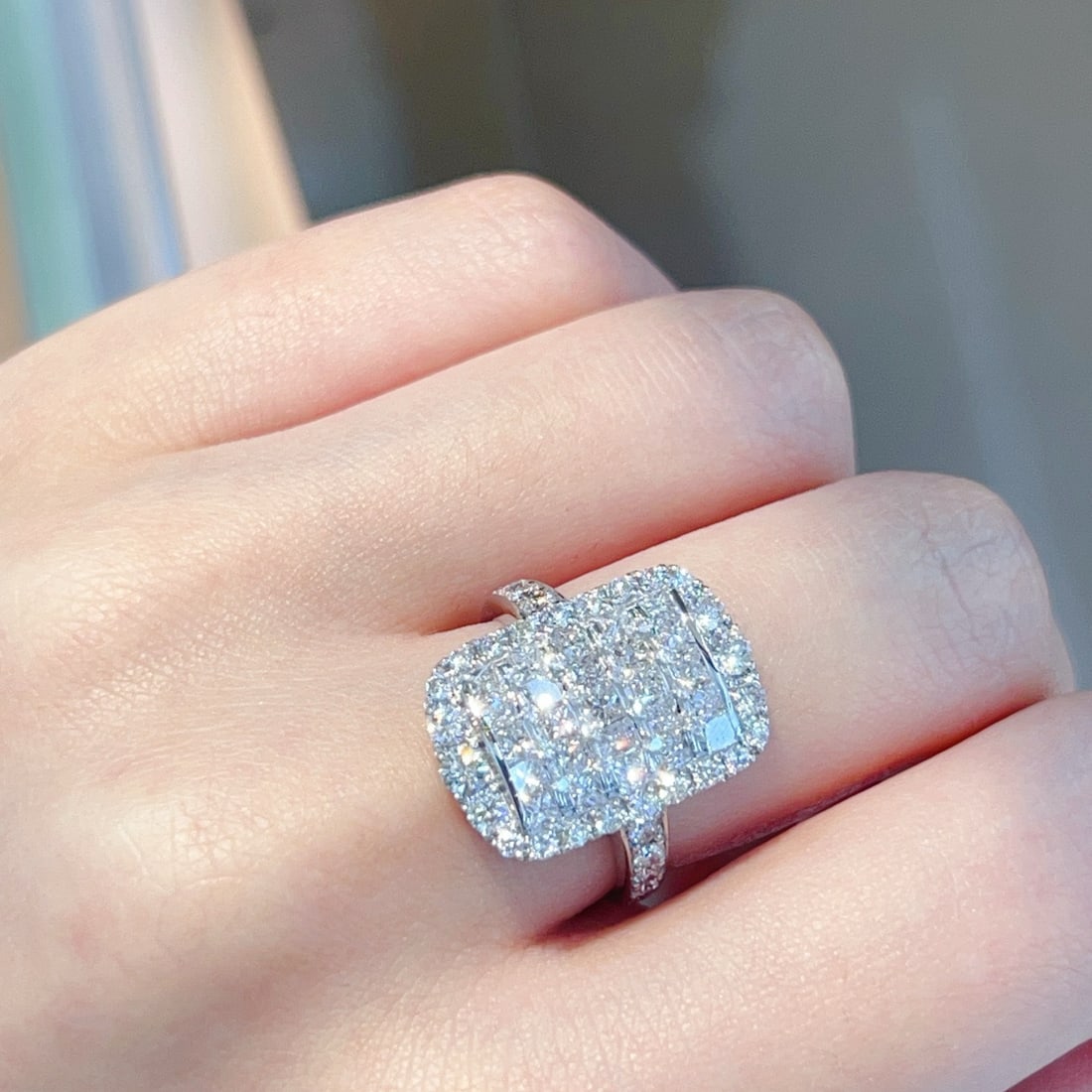 14k Gold 2 Ct Natural H Diamond Ring - 4