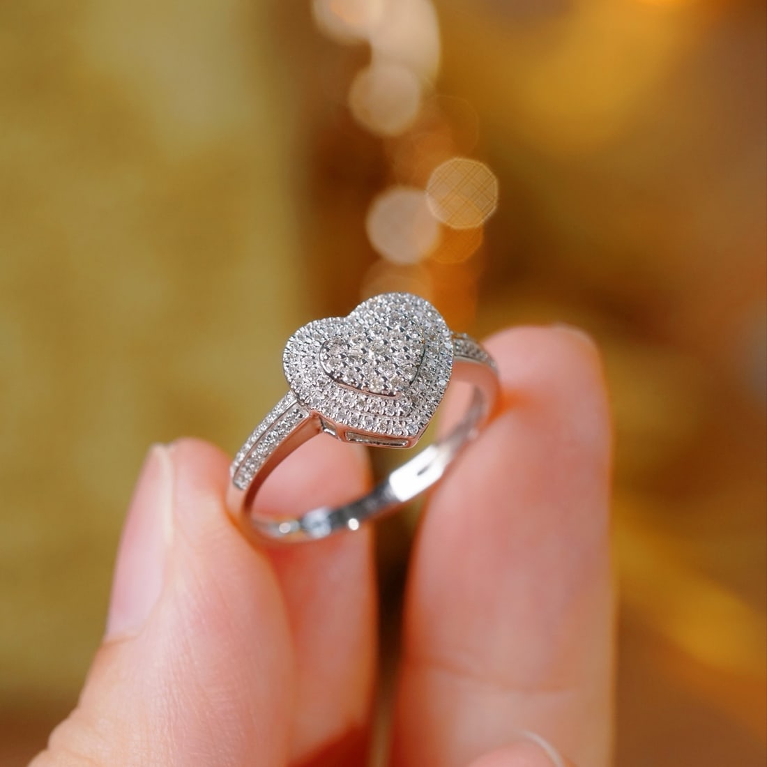 14k Gold 0.30 Ct Natural H Diamond Ring - 3