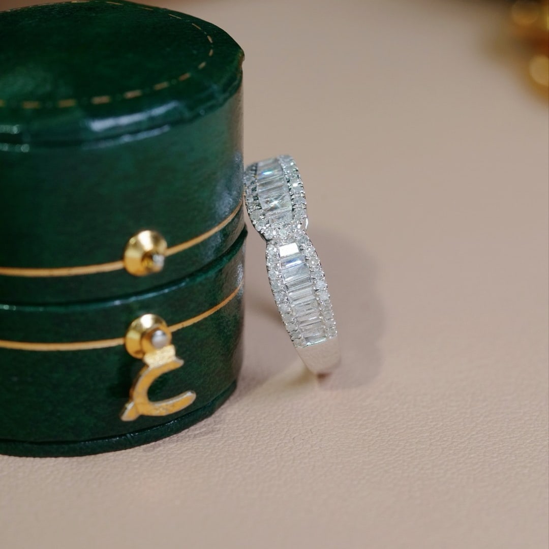 14k Gold 0.50 Ct Natural H Diamond Ring - 2