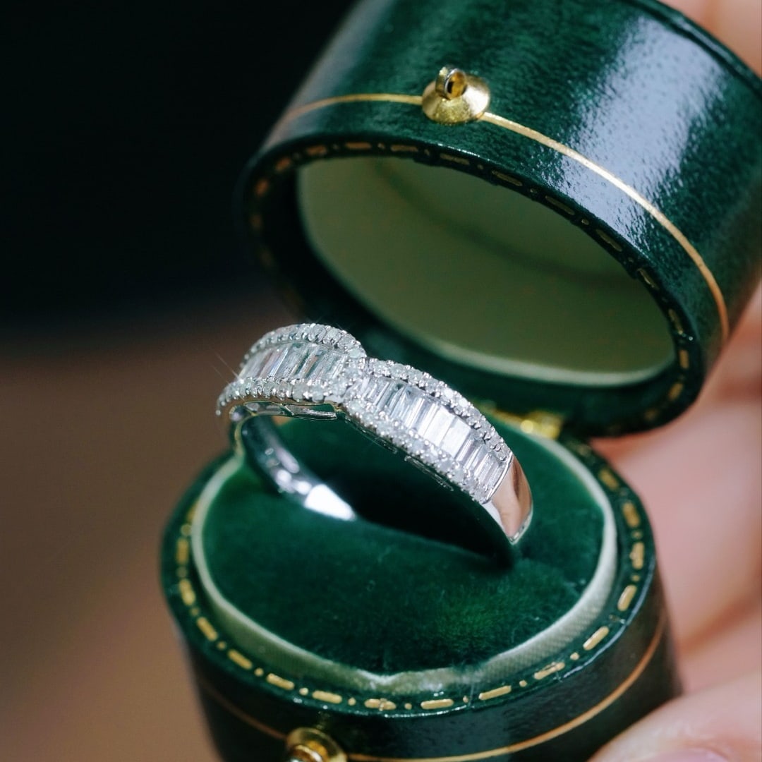 14k Gold 0.50 Ct Natural H Diamond Ring - 3