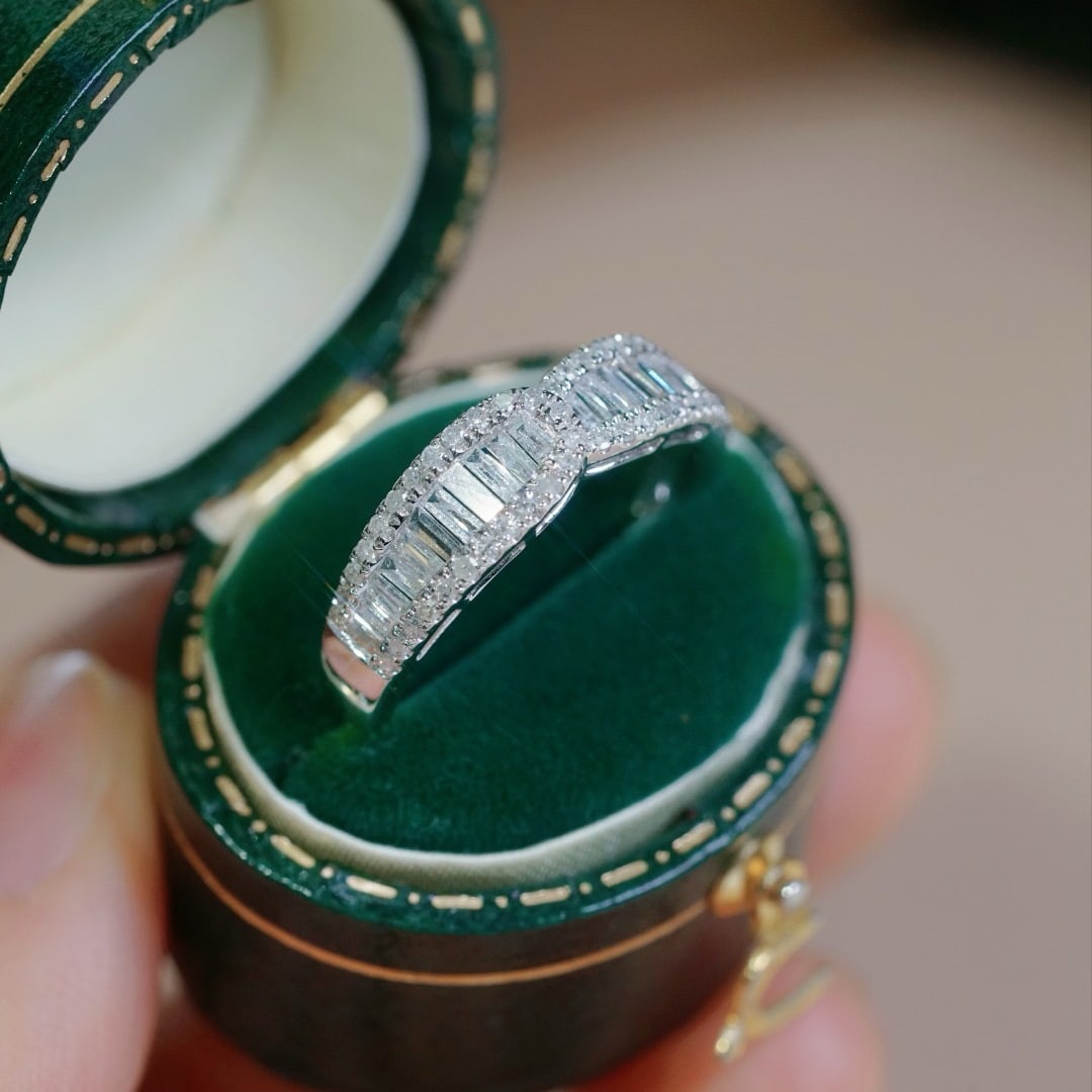 14k Gold 0.50 Ct Natural H Diamond Ring - 7